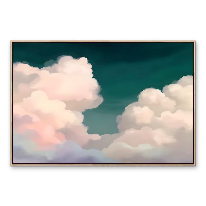 Up High- Cloud Framed Canvas Print Wall Art Print