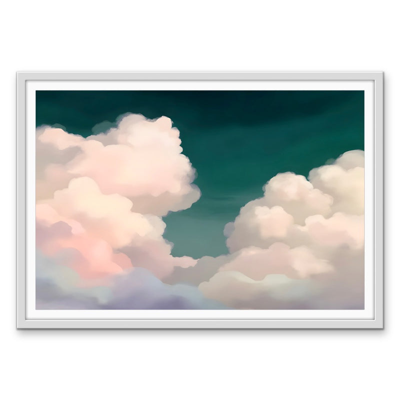 Up High- Cloud Framed Canvas Print Wall Art Print