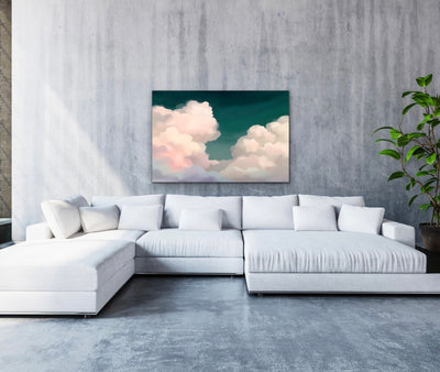 Up High- Cloud Framed Canvas Print Wall Art Print