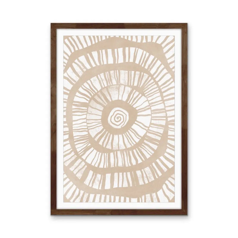 Coil -  Neutral and White Contemporary Geometric Shape Artwork Collection - Ola Collection - I Heart Wall Art