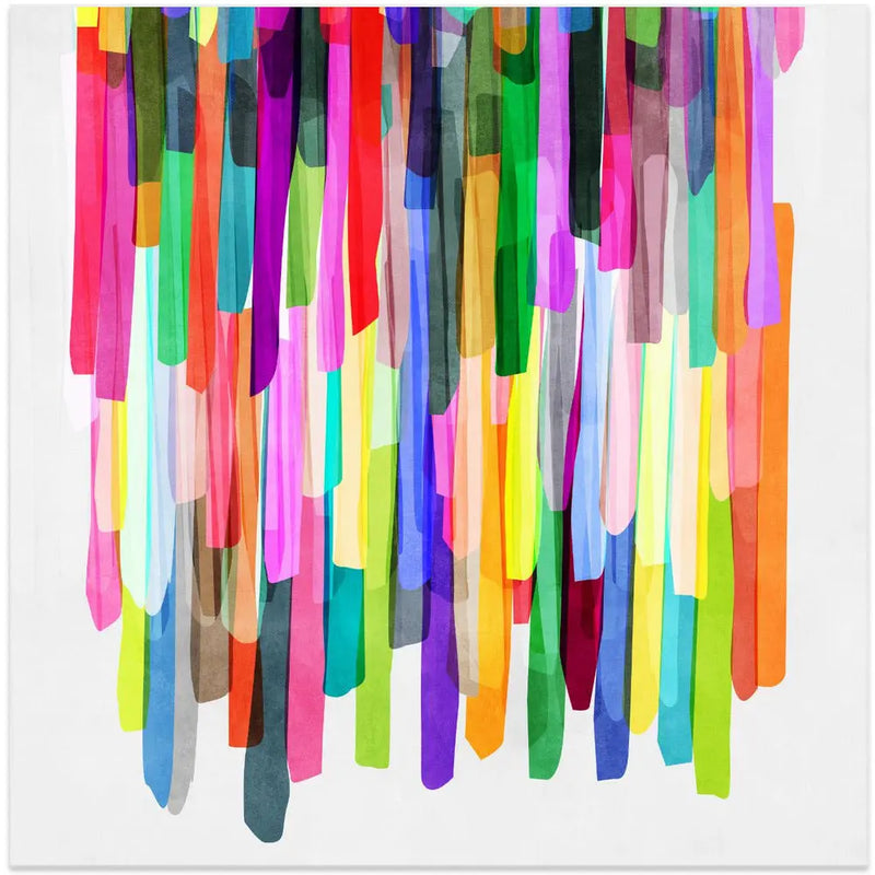 Colorful Stripes 4 - Square Stretched Canvas, Poster or Fine Art Print I Heart Wall Art