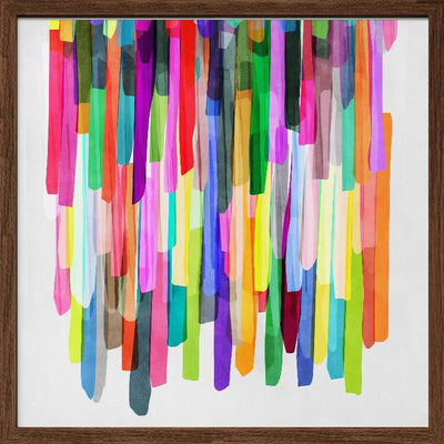 Colorful Stripes 4 - Square Stretched Canvas, Poster or Fine Art Print I Heart Wall Art