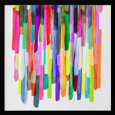 Colorful Stripes 4 - Square Stretched Canvas, Poster or Fine Art Print I Heart Wall Art