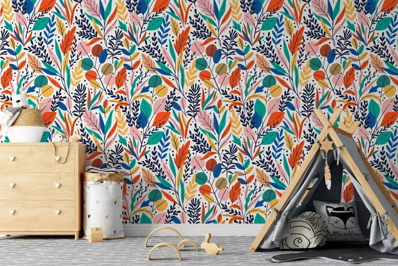 Colour Me Beautiful - Colourful Kids  Peel and Stick Removable Wallpaper