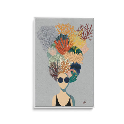 Coral Head by Fabian\tLavater - Stretched Canvas Print or Framed Fine Art Print - Artwork I Heart Wall Art Australia 