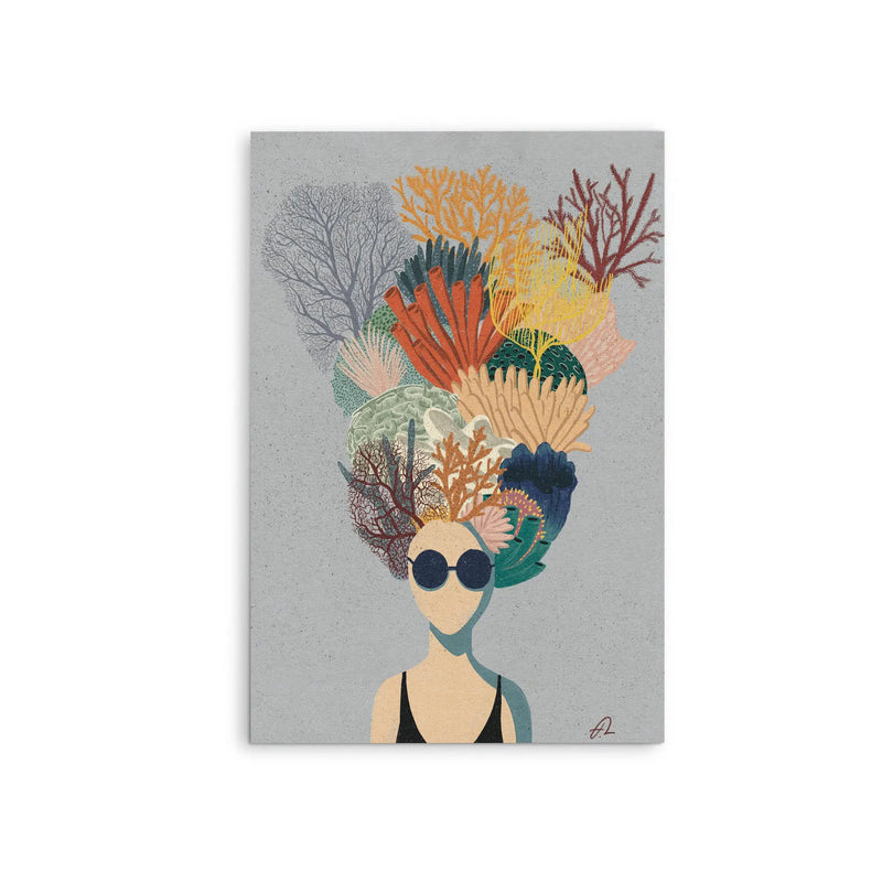 Coral Head by Fabian\tLavater - Stretched Canvas Print or Framed Fine Art Print - Artwork I Heart Wall Art Australia 