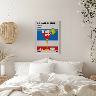 Cosmopolitan Bauhaus Cocktail - Stretched Canvas, Poster or Fine Art Print I Heart Wall Art