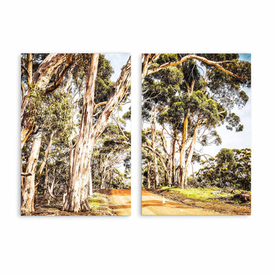 Country Road - Two Piece Photographic Australian Bush Nature Print Set as Canvas or Art Print - Nature Wall Art Diptych I Heart Wall Art Australia 