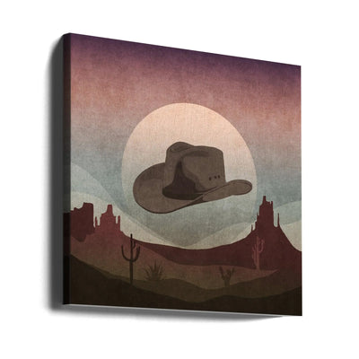 Cowboy Hat - Square Stretched Canvas, Poster or Fine Art Print I Heart Wall Art