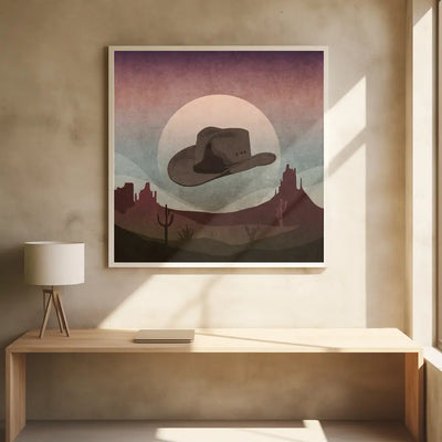 Cowboy Hat - Square Stretched Canvas, Poster or Fine Art Print I Heart Wall Art