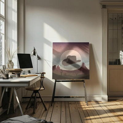 Cowboy Hat - Square Stretched Canvas, Poster or Fine Art Print I Heart Wall Art