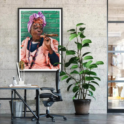 Cuban Cigar - Cuban Woman Smoking Cigar Photographic Print - I Heart Wall Art