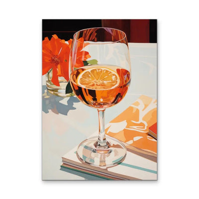 Meet Me For Lunch - Red and Orange Still Life Artwork
