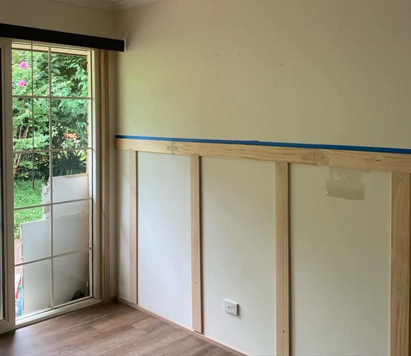 DIY Board and Batten Wall Installation In A Dining Room