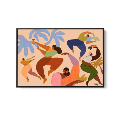 Dance Dance by Arty Guava- Stretched Canvas Print or Framed Fine Art Print - Artwork I Heart Wall Art Australia 