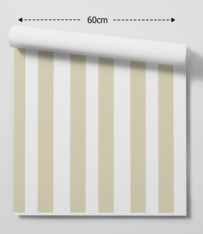 Dark Vanilla Stripe Wallpaper - Quality Peel and Stick Adhesive Wallpaper