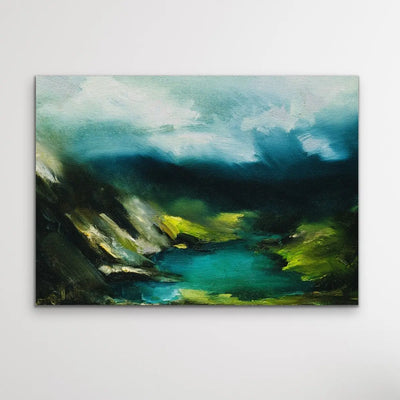 Disappearing Tarn – Original Painted Mountain Landscape Tasmania Hobart Canvas Print I Heart Wall Art Australia