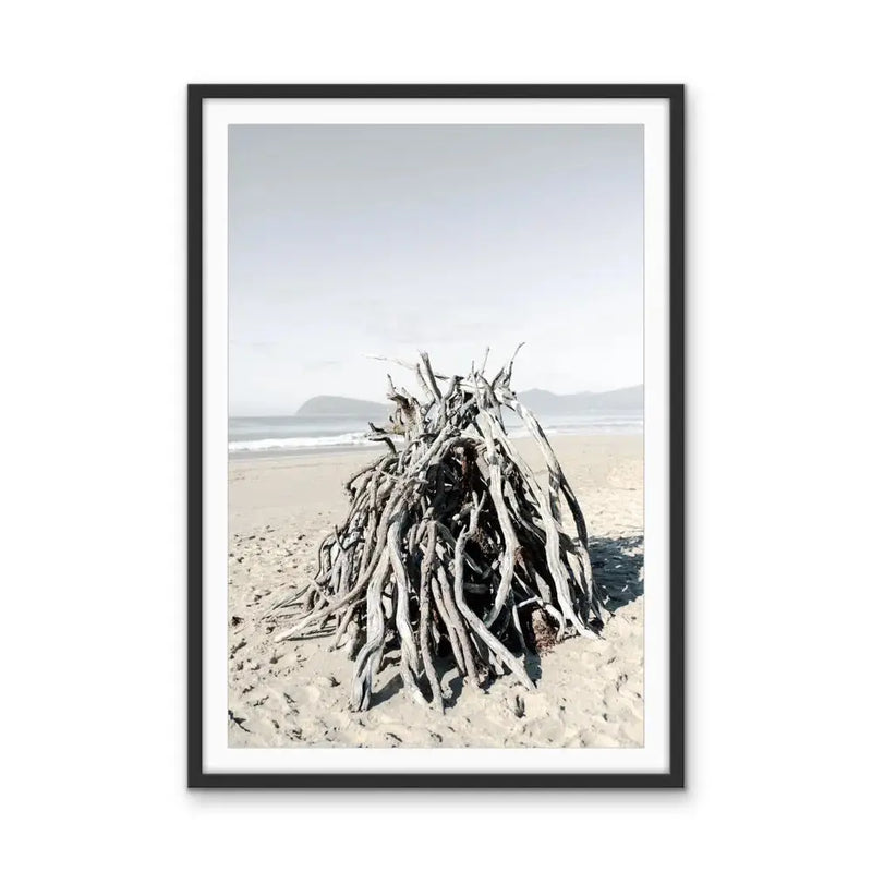 Driftwood On The Beach - Photographic Print I Heart Wall Art Australia