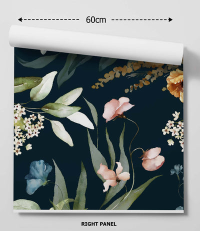 Dutch Florals - Dark Design Two- Wallpaper