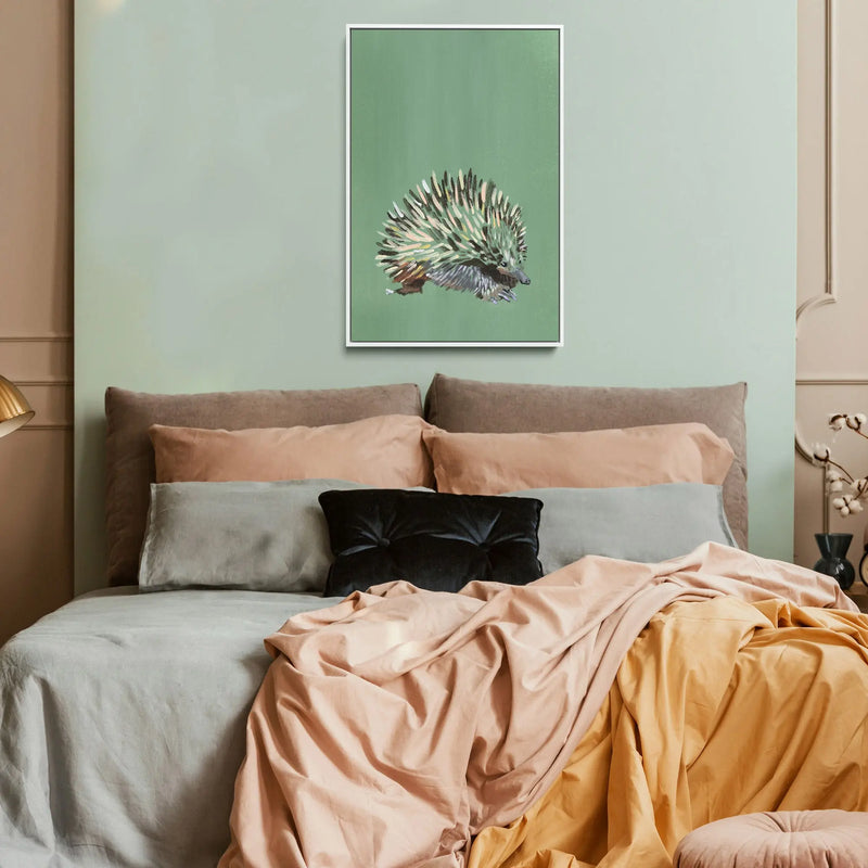 Echidna by Lucy Hawkins - Stretched Canvas Print or Framed Fine Art Print - Artwork I Heart Wall Art Australia 