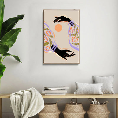 Embrace The Sun by Arty Guava - Stretched Canvas Print or Framed Fine Art Print - Artwork I Heart Wall Art Australia 