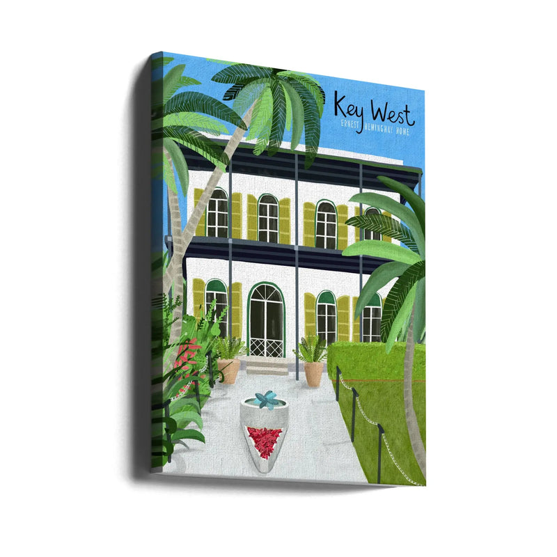 Ernest Hemingways Home, Key West Hemingway, Florida by Artist Carla Daly - Stretched Canvas, Poster or Fine Art Print I Heart Wall Art