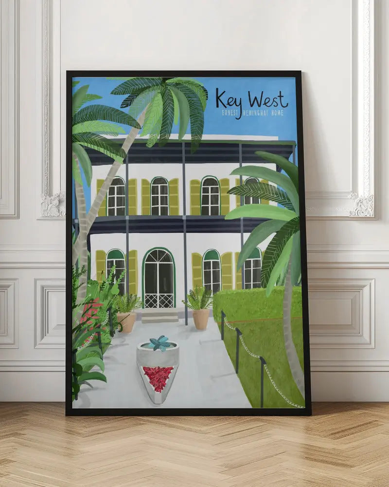 Ernest Hemingways Home, Key West Hemingway, Florida by Artist Carla Daly - Stretched Canvas, Poster or Fine Art Print I Heart Wall Art