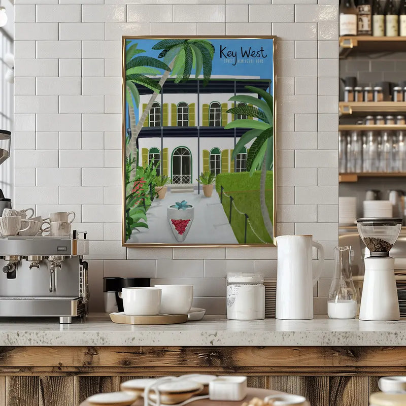 Ernest Hemingways Home, Key West Hemingway, Florida by Artist Carla Daly - Stretched Canvas, Poster or Fine Art Print I Heart Wall Art