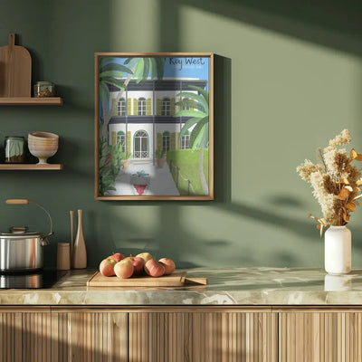 Ernest Hemingways Home, Key West Hemingway, Florida by Artist Carla Daly - Stretched Canvas, Poster or Fine Art Print I Heart Wall Art