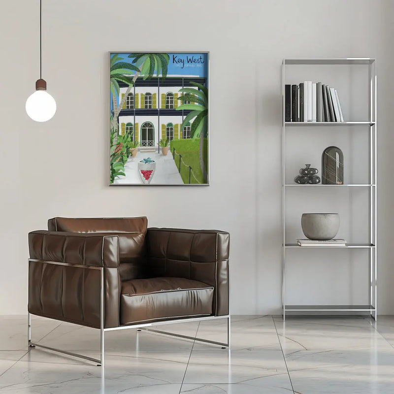Ernest Hemingways Home, Key West Hemingway, Florida by Artist Carla Daly - Stretched Canvas, Poster or Fine Art Print I Heart Wall Art
