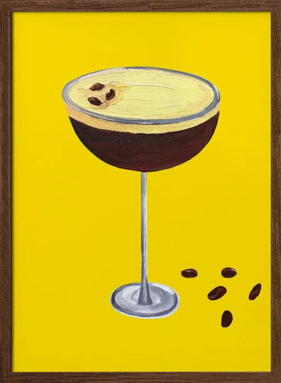 Espresso Martini Buttercup Yellow - Stretched Canvas, Poster or Fine Art Print I Heart Wall Art