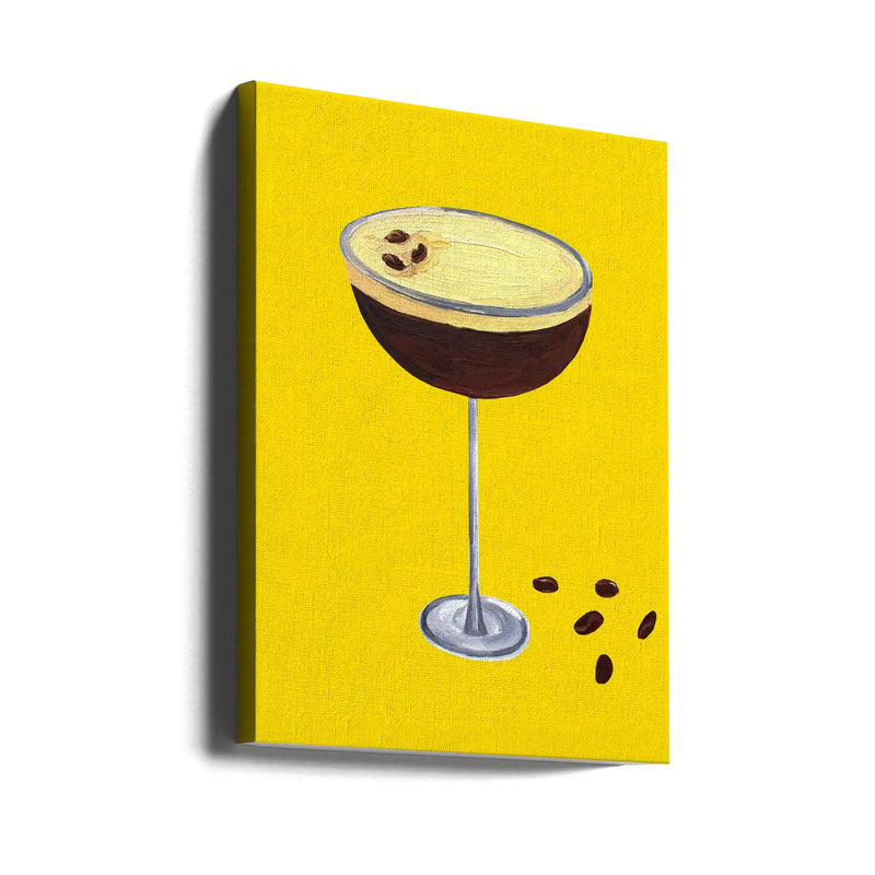 Espresso Martini Buttercup Yellow - Stretched Canvas, Poster or Fine Art Print I Heart Wall Art