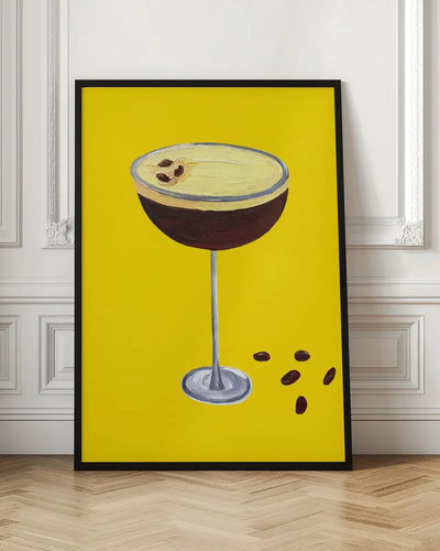 Espresso Martini Buttercup Yellow - Stretched Canvas, Poster or Fine Art Print I Heart Wall Art