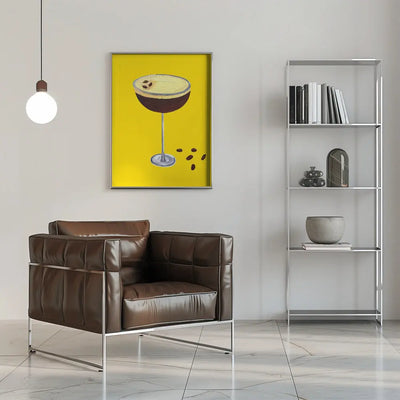 Espresso Martini Buttercup Yellow - Stretched Canvas, Poster or Fine Art Print I Heart Wall Art