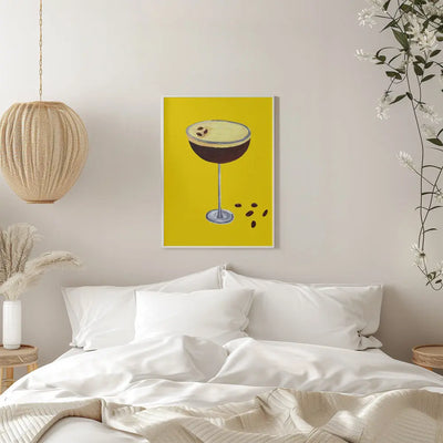 Espresso Martini Buttercup Yellow - Stretched Canvas, Poster or Fine Art Print I Heart Wall Art