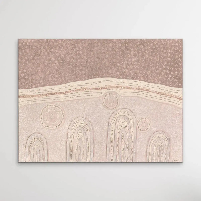 Family -  Aboriginal Art Print by Holly Stowers - Canvas or Fine Art Print - Dot Painting I Heart Wall Art Australia 