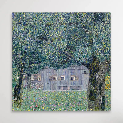 Farmhouse In Upper Austria by Gustav Klimt - Square Classic Landscape Print - I Heart Wall Art