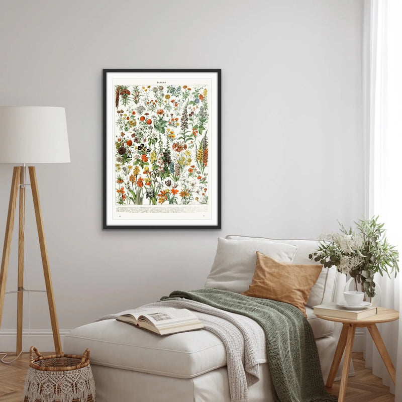 Fleurs By Adolphe Millott - Stretched Canvas Print or Framed Fine Art Print - Artwork I Heart Wall Art Australia