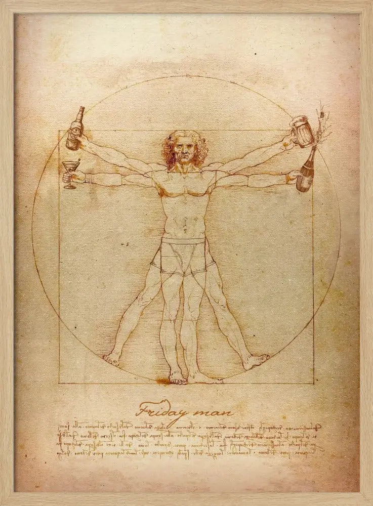 Friday Man - Stretched Canvas, Poster or Fine Art Print I Heart Wall Art