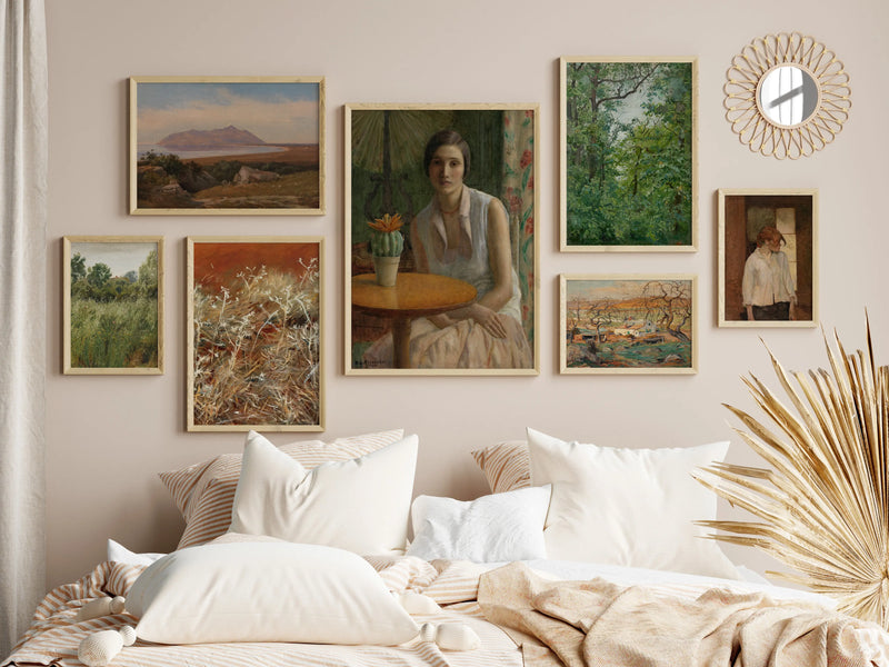 Gallery Wall Set Four- Vintage Oils -  Ikea Frame Sizes I Heart Wall Art 