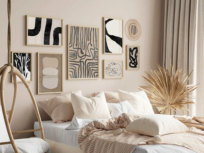Gallery Wall Set One - Neutral Tones -  Ikea Frame Sizes I Heart Wall Art 