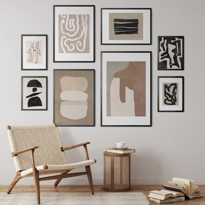 Gallery Wall Set Three -  Earthy Tones -  Ikea Frame Sizes - I Heart Wall Art