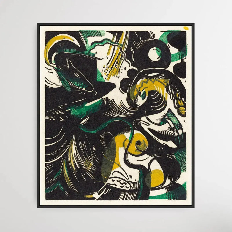 Genesis II (1914) by Franz Marc - Square Abstract Wall Art Print