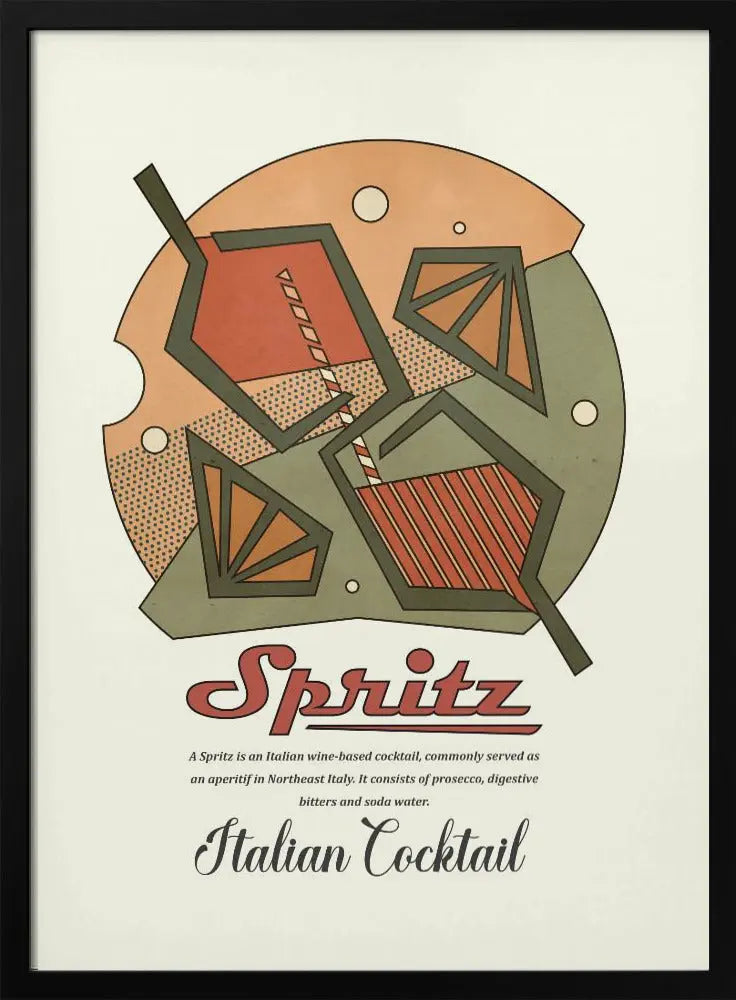 Geometrical spritz print - Stretched Canvas, Poster or Fine Art Print I Heart Wall Art