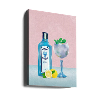 Gin Cocktail - Stretched Canvas, Poster or Fine Art Print I Heart Wall Art