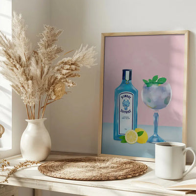 Gin Cocktail - Stretched Canvas, Poster or Fine Art Print I Heart Wall Art