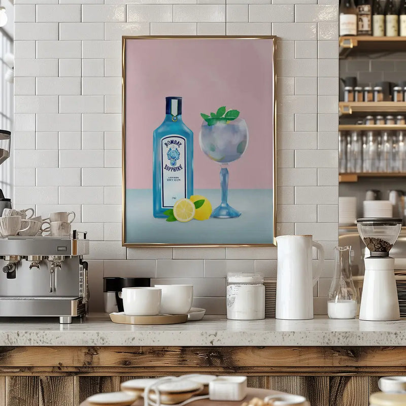 Gin Cocktail - Stretched Canvas, Poster or Fine Art Print I Heart Wall Art