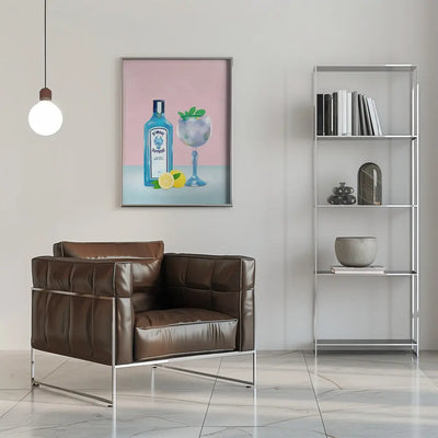Gin Cocktail - Stretched Canvas, Poster or Fine Art Print I Heart Wall Art
