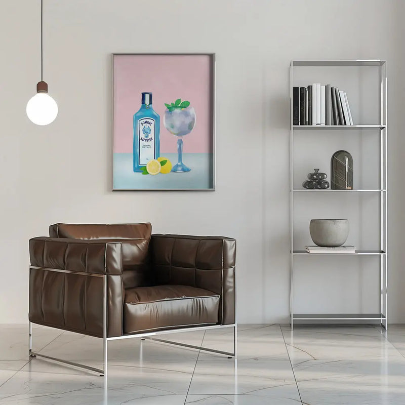 Gin Cocktail - Stretched Canvas, Poster or Fine Art Print I Heart Wall Art