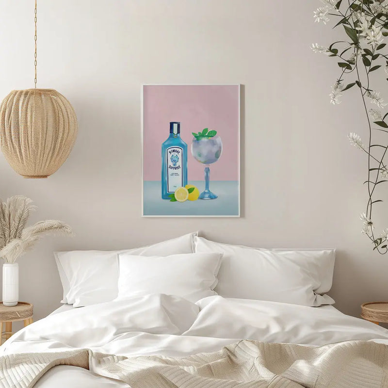 Gin Cocktail - Stretched Canvas, Poster or Fine Art Print I Heart Wall Art